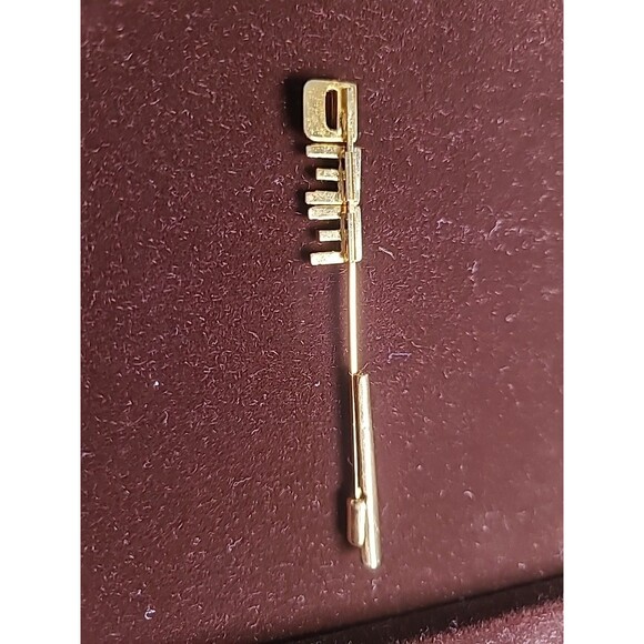 Vintage Letters  DEE Initial Stick Pin Estate Jewelry Pre-Owned Gold Plated - Picture 5 of 6